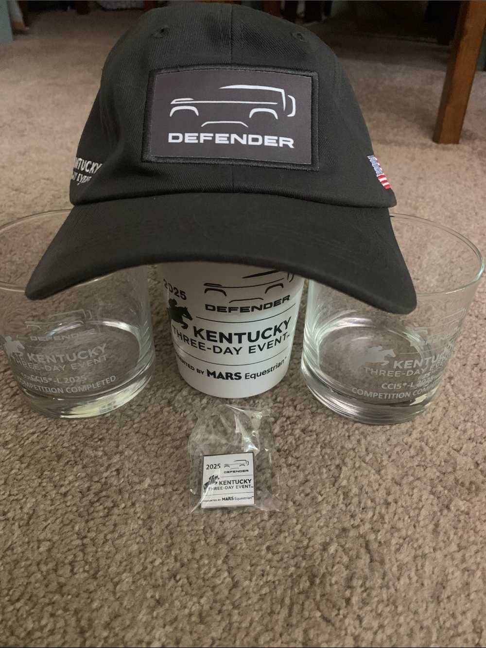 Defender charcoal, Baseball Cap - Kentucky three day 2025